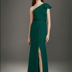 David’s Bridal Ruffled One-Shoulder Dress